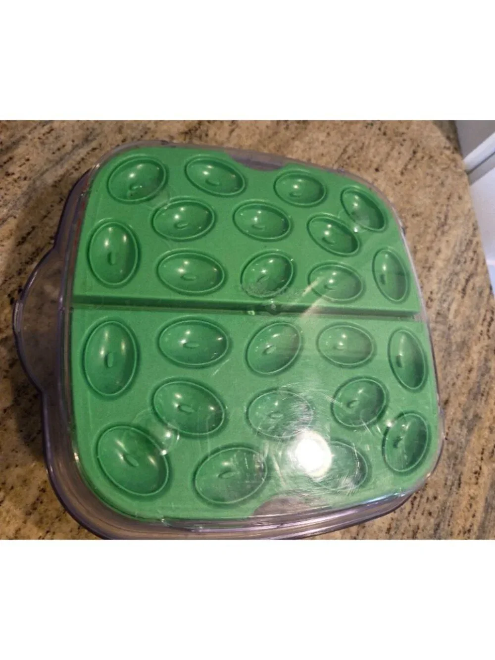 The Pampered Chef Cool & Serve Square Tray Set Deviled Eggs